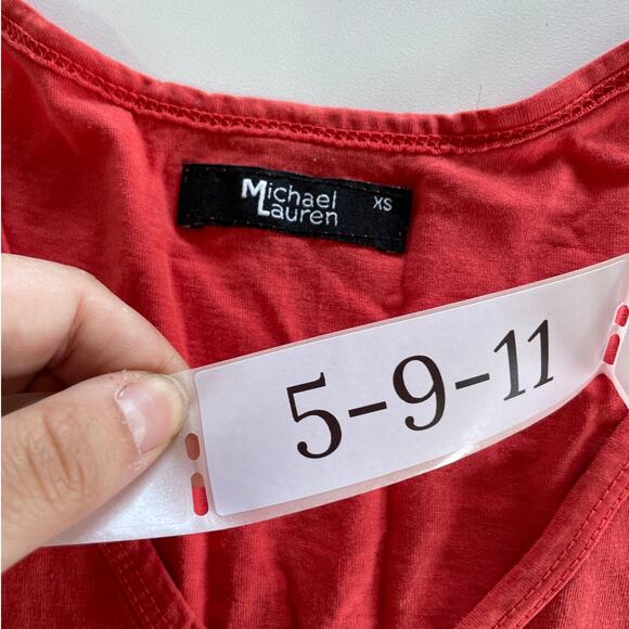 Michael Lauren Tank Top Women X Small Red Star Embroidered V-Neck Revolve - Picture 3 of 8